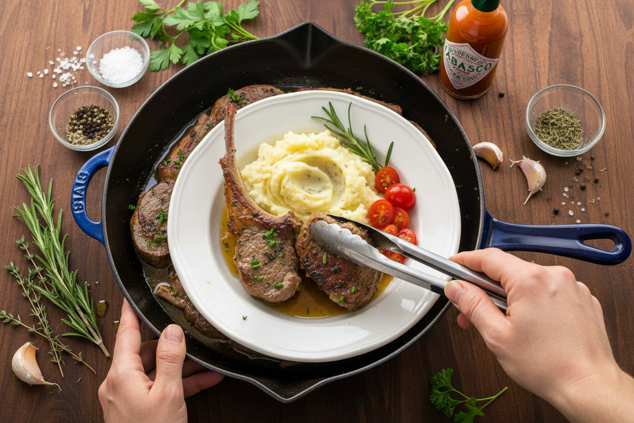 Garlic Herb Lamb Chops Recipe Video