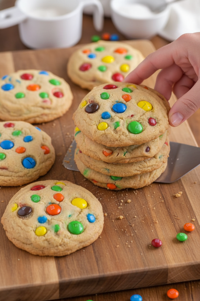 Giant M&M Cookies