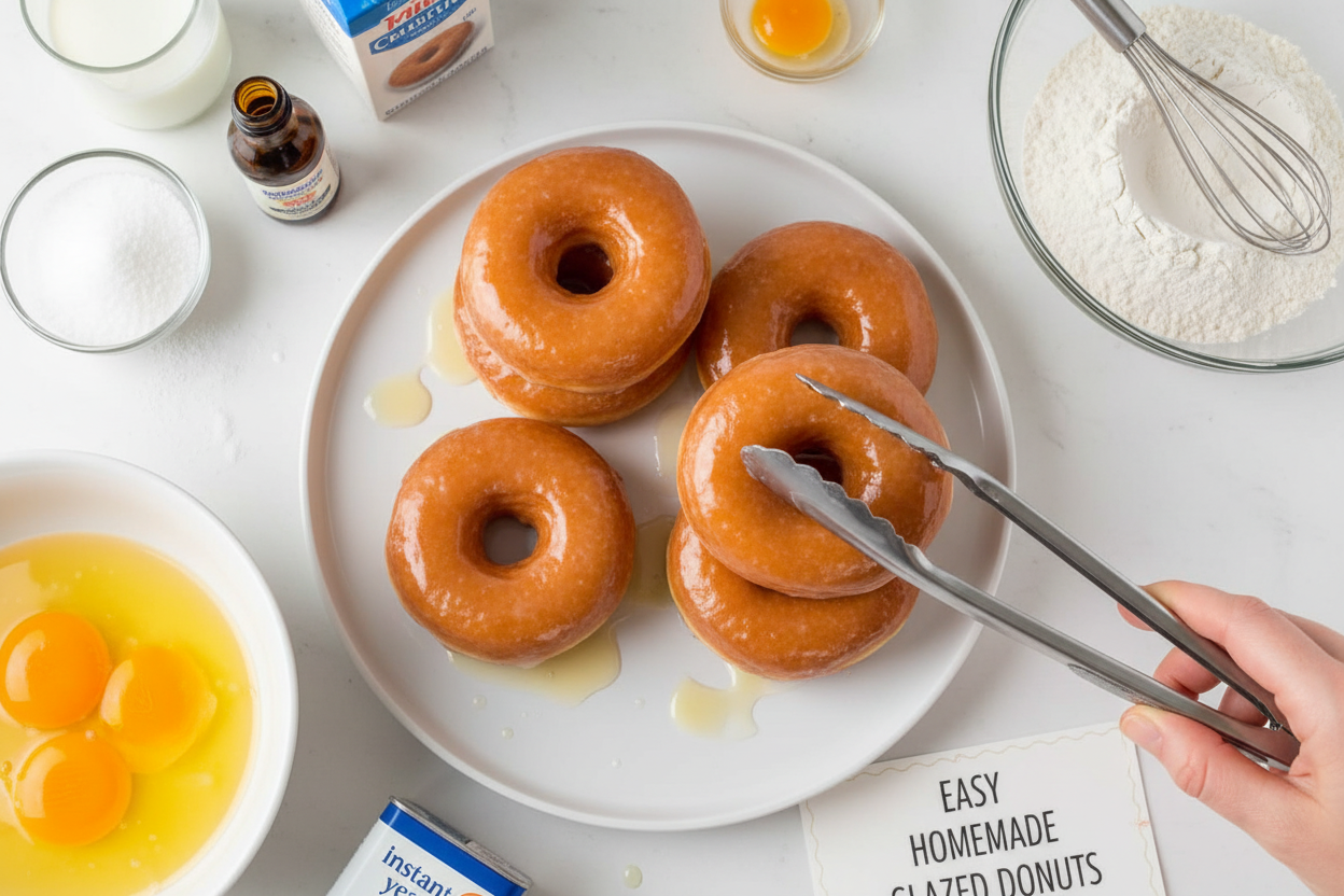 Glazed Donuts Recipe Easy Homemade Video