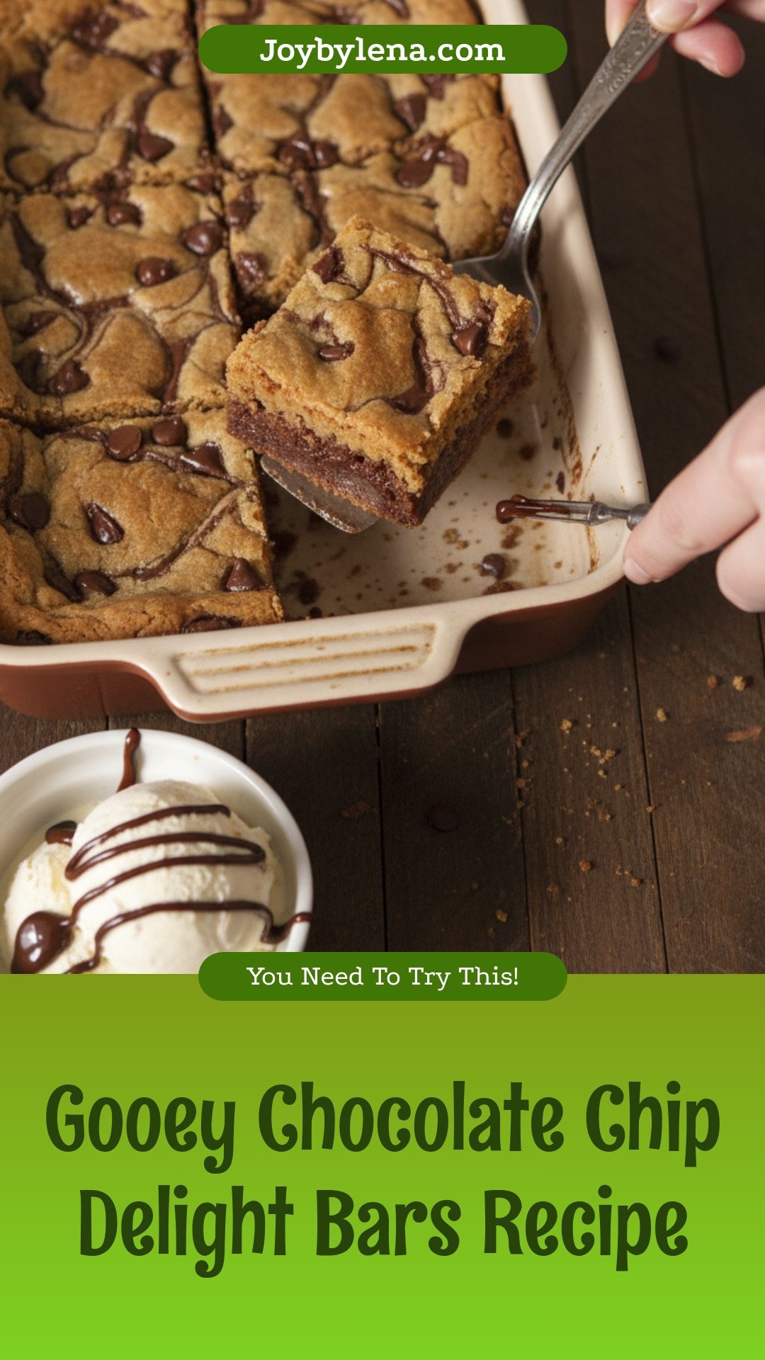 Chocolate Chip Delight Bars: Gooey, melty chocolate pockets.