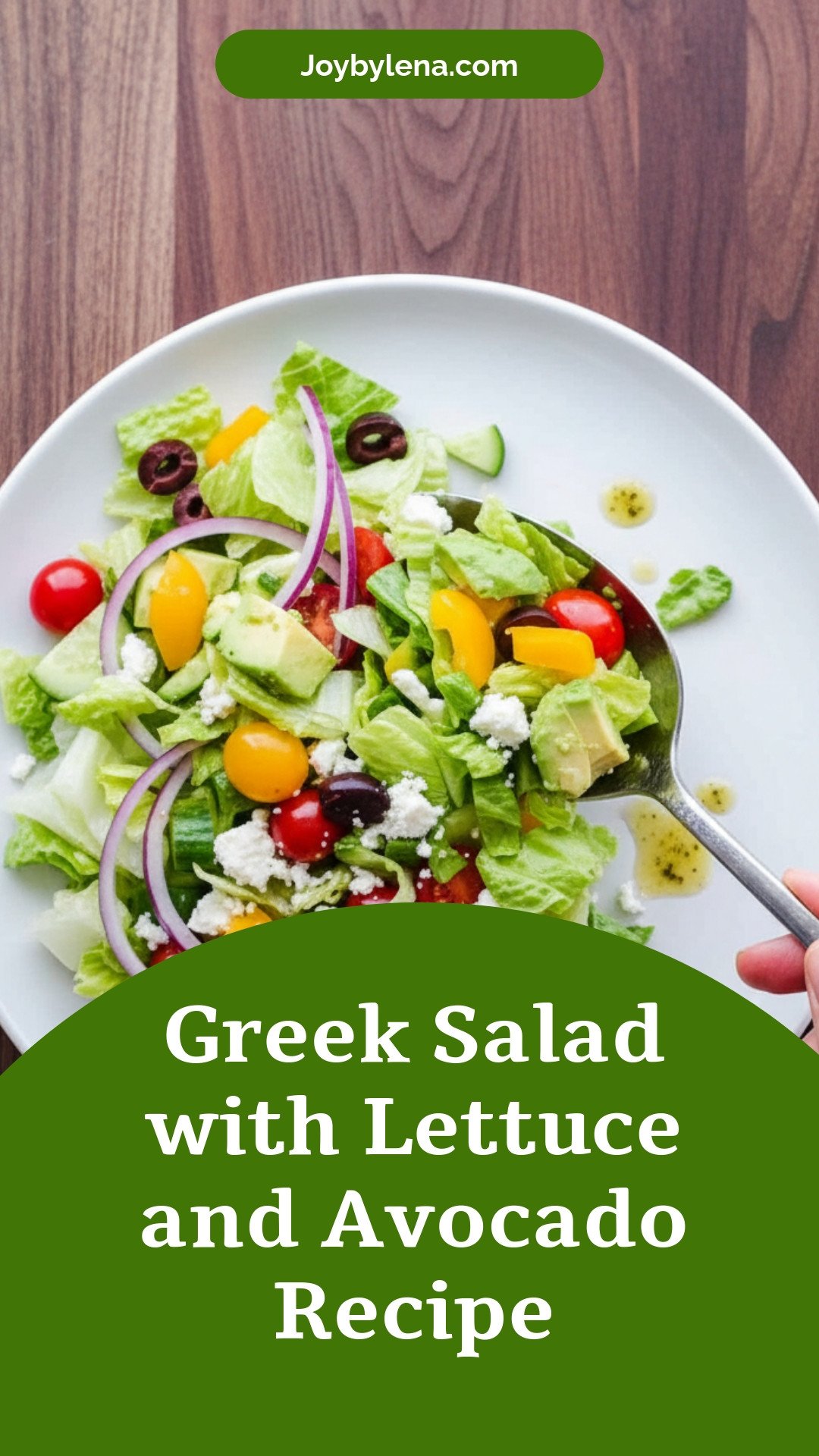 Chopped Greek Salad with Lettuce and Avocado