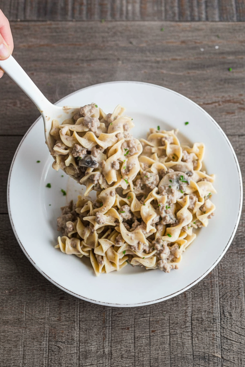 Ground Beef Stroganoff Recipe