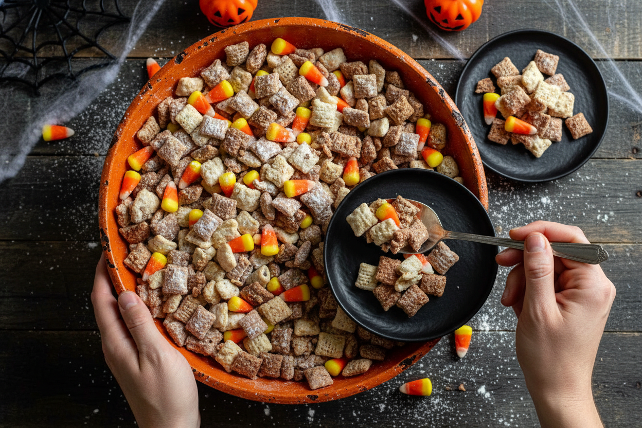 Halloween Puppy Chow Recipe for Spooky Snacking