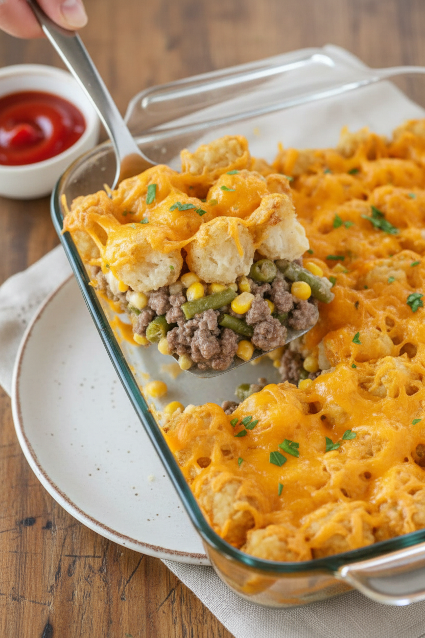 Hamburger Tater Tot Casserole