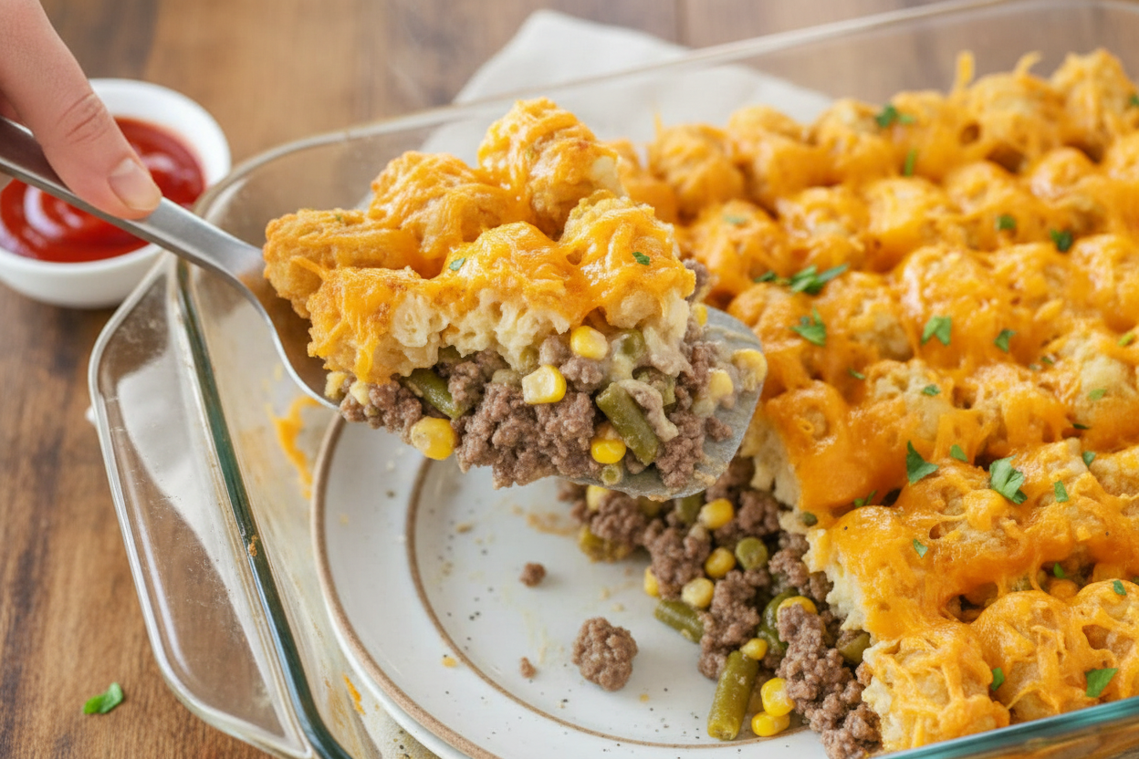 Hamburger Tater Tot Casserole Recipe