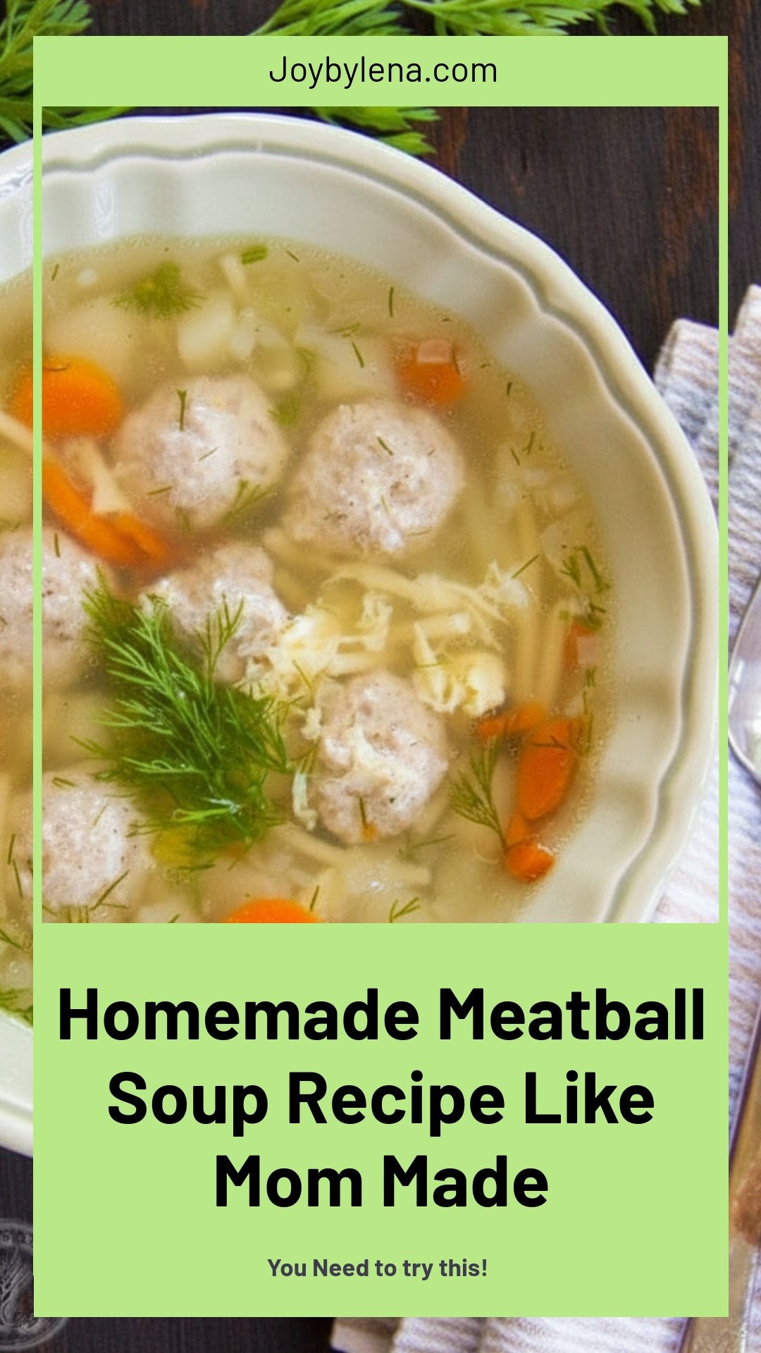 Mom's Meatball Soup Recipe