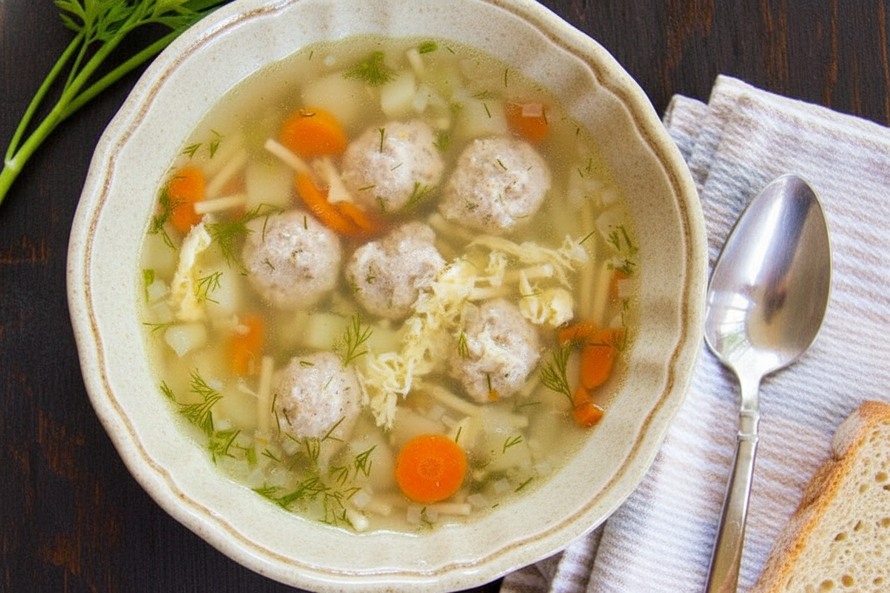 Homemade Meatball Soup Recipe Like Mom Made