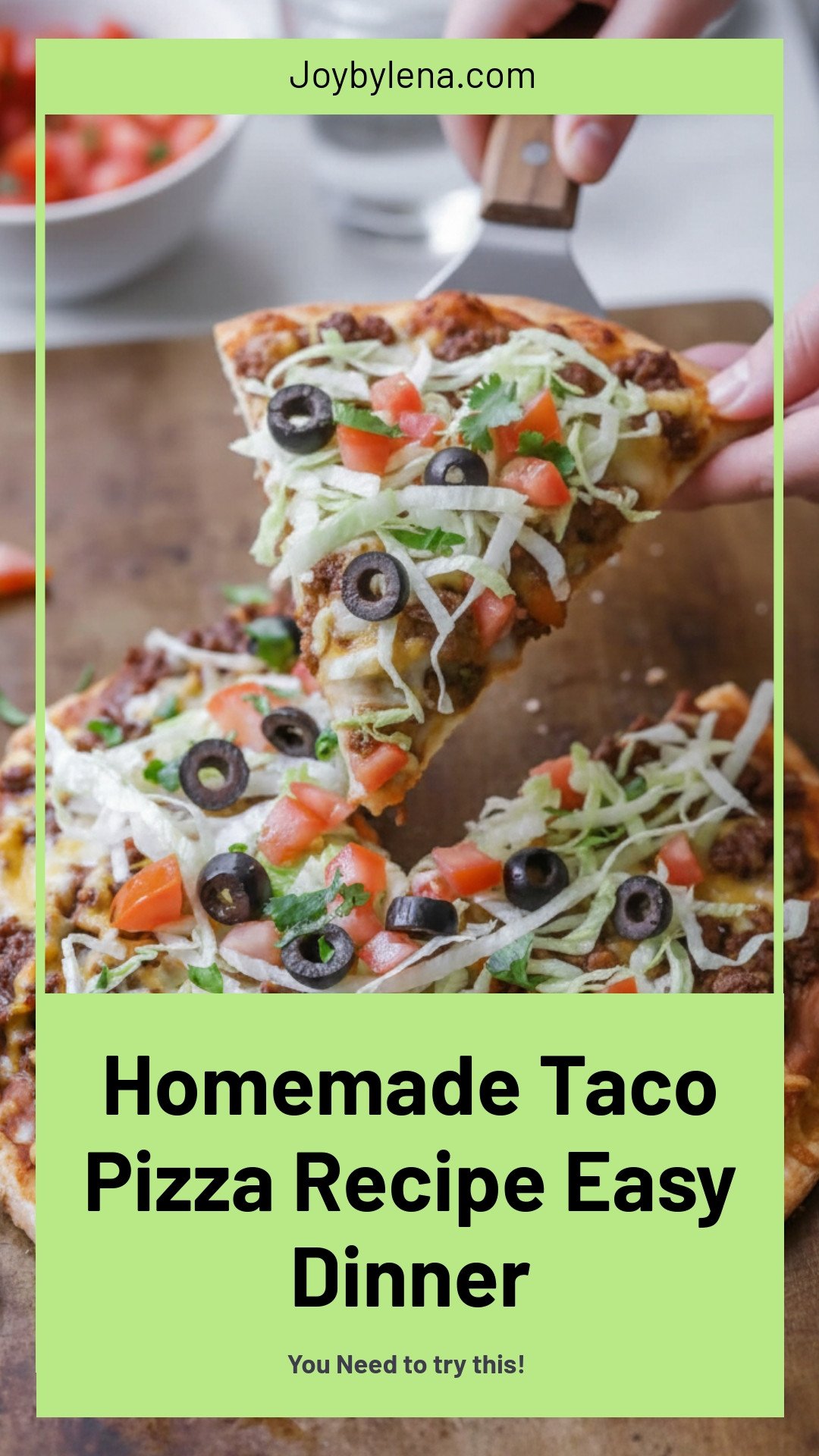 Homemade Taco Pizza