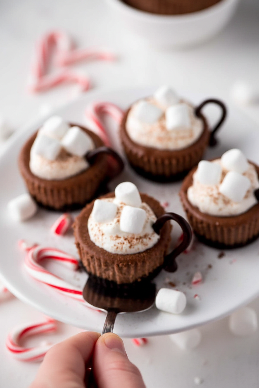 Hot Cocoa Cheesecake Minis
