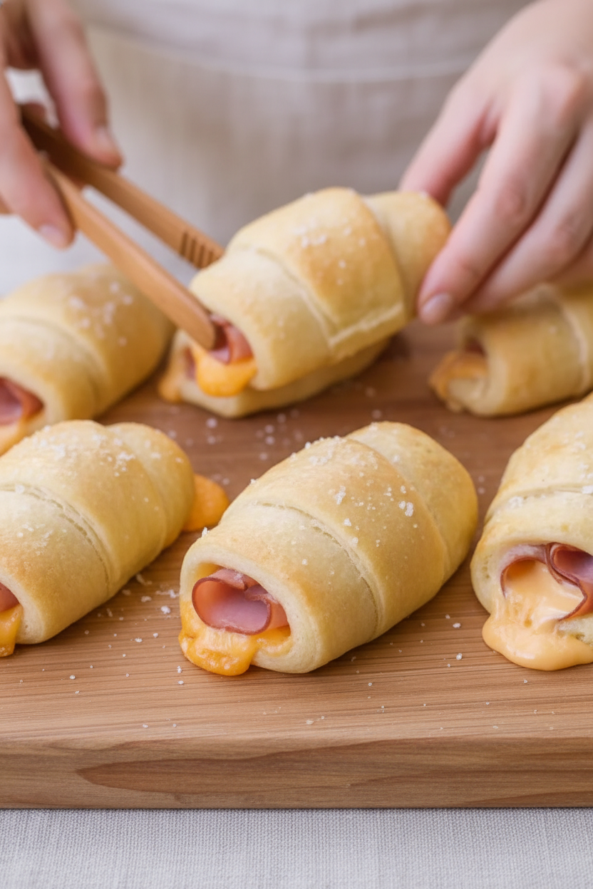 Hot Ham and Cheese Roll Ups