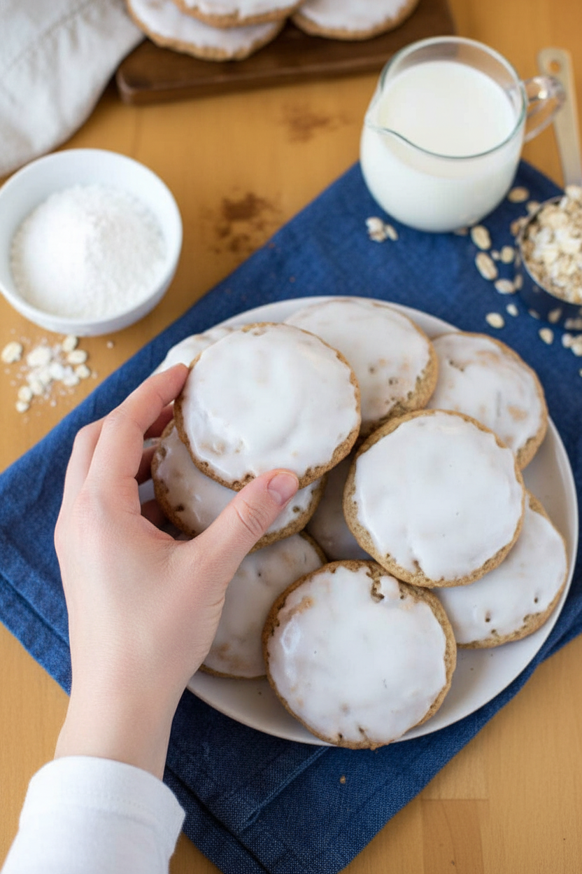 Iced Oatmeal Cookies