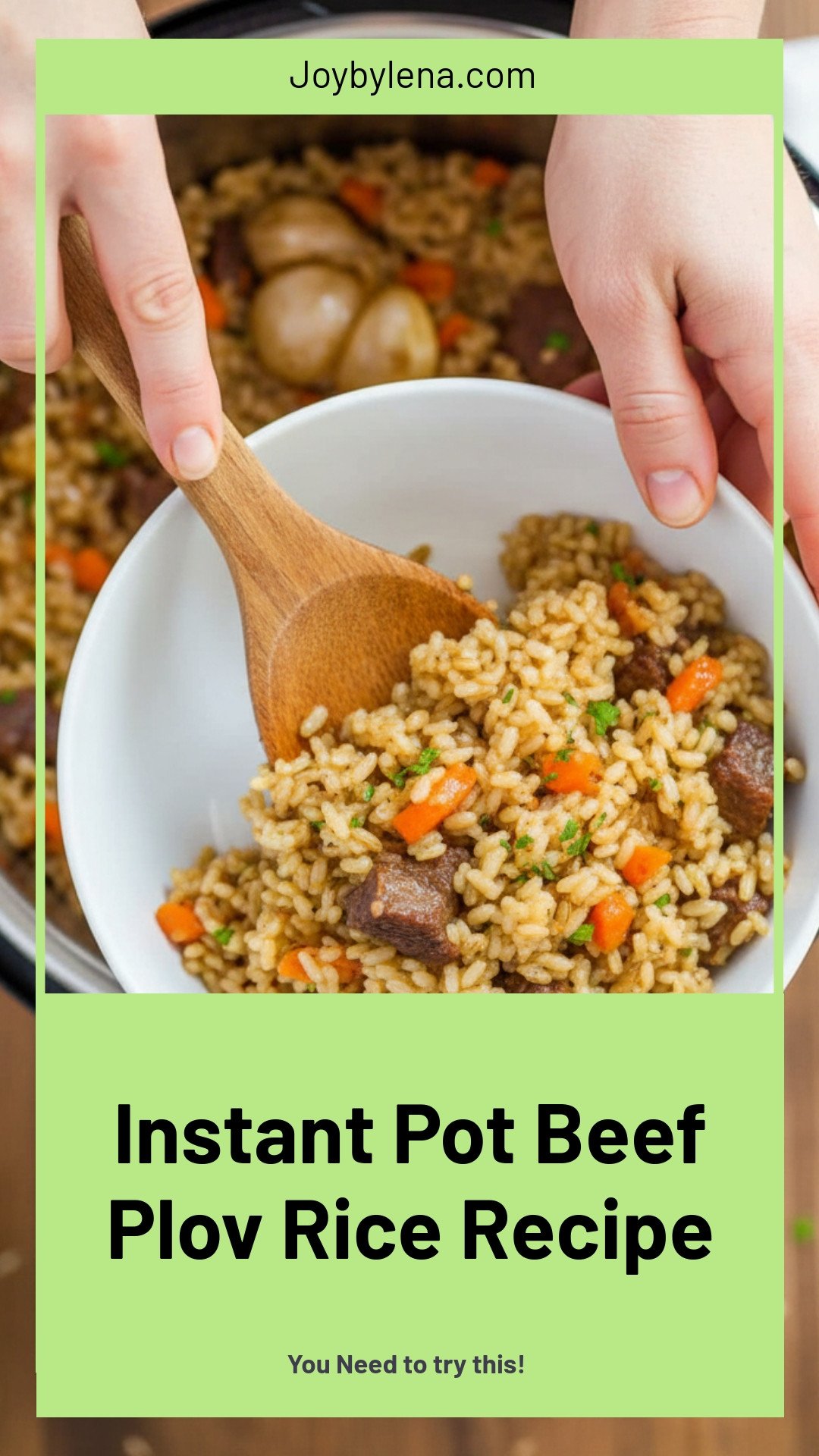 Instant Pot Rice Recipe (Beef Plov)