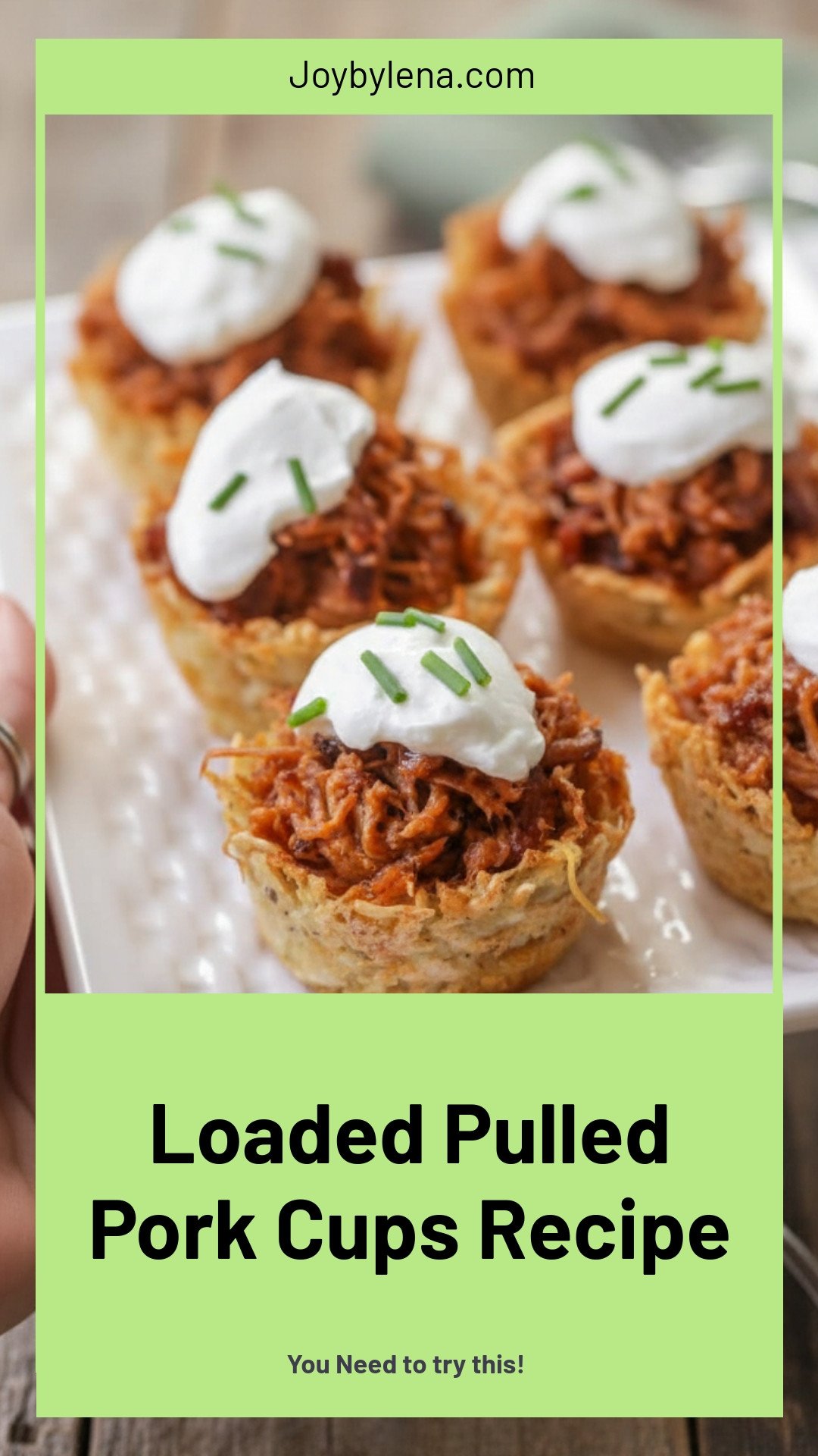 Loaded Pulled Pork Cups