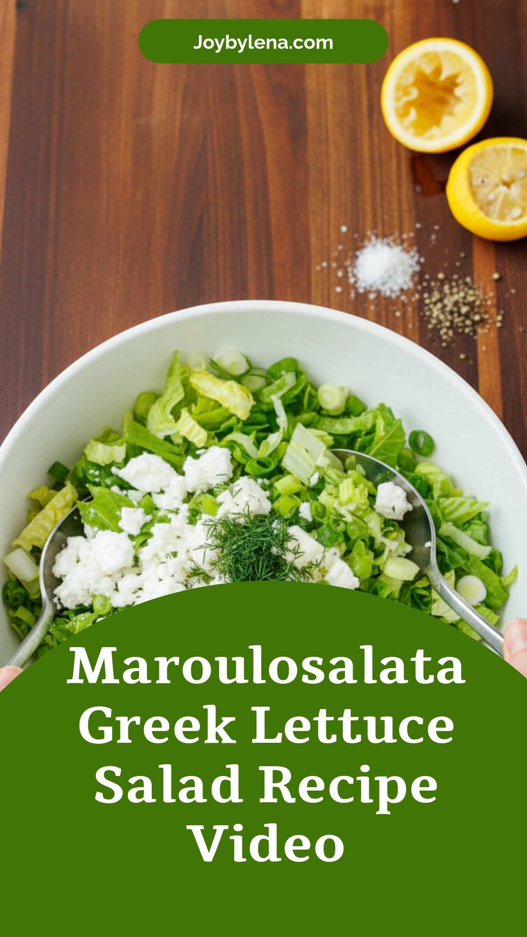 Maroulosalata - Greek Lettuce Salad (with Video)