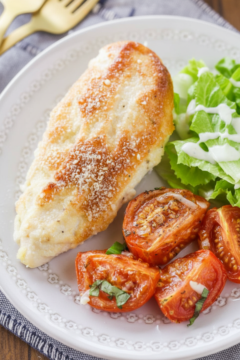 Mayo Parmesan Chicken Bake