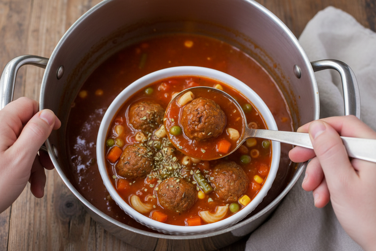 Hearty Meatball Soup Recipe for Dinner