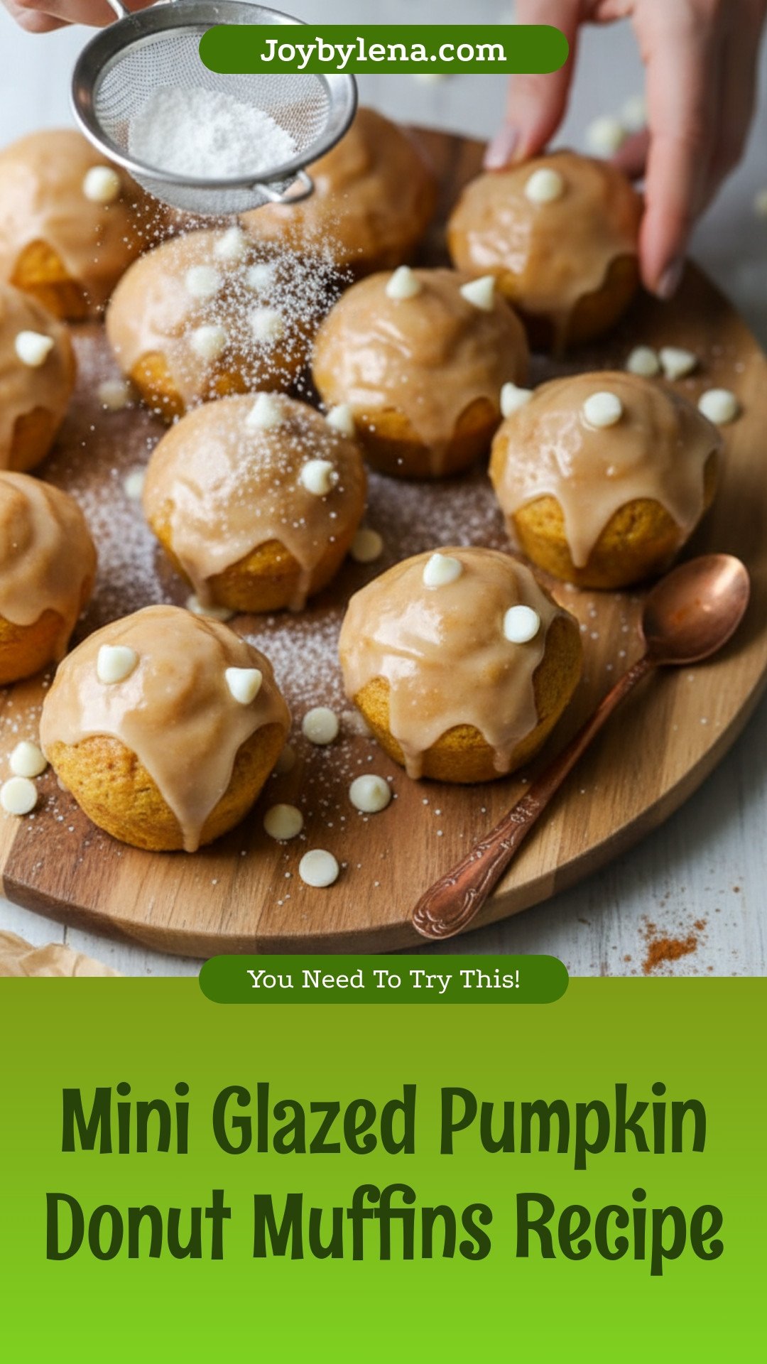 Mini Glazed Pumpkin Donut Muffins