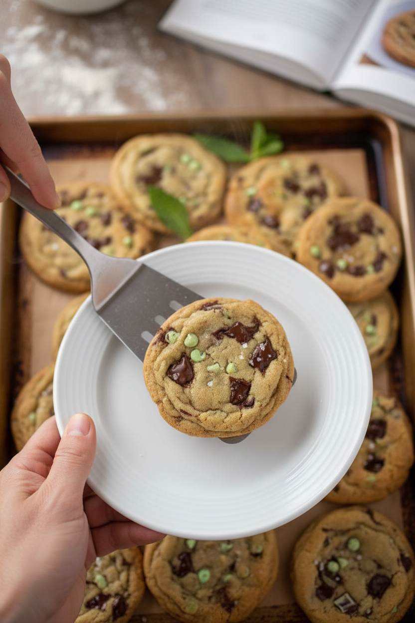 Mint Chocolate Chip Cookies