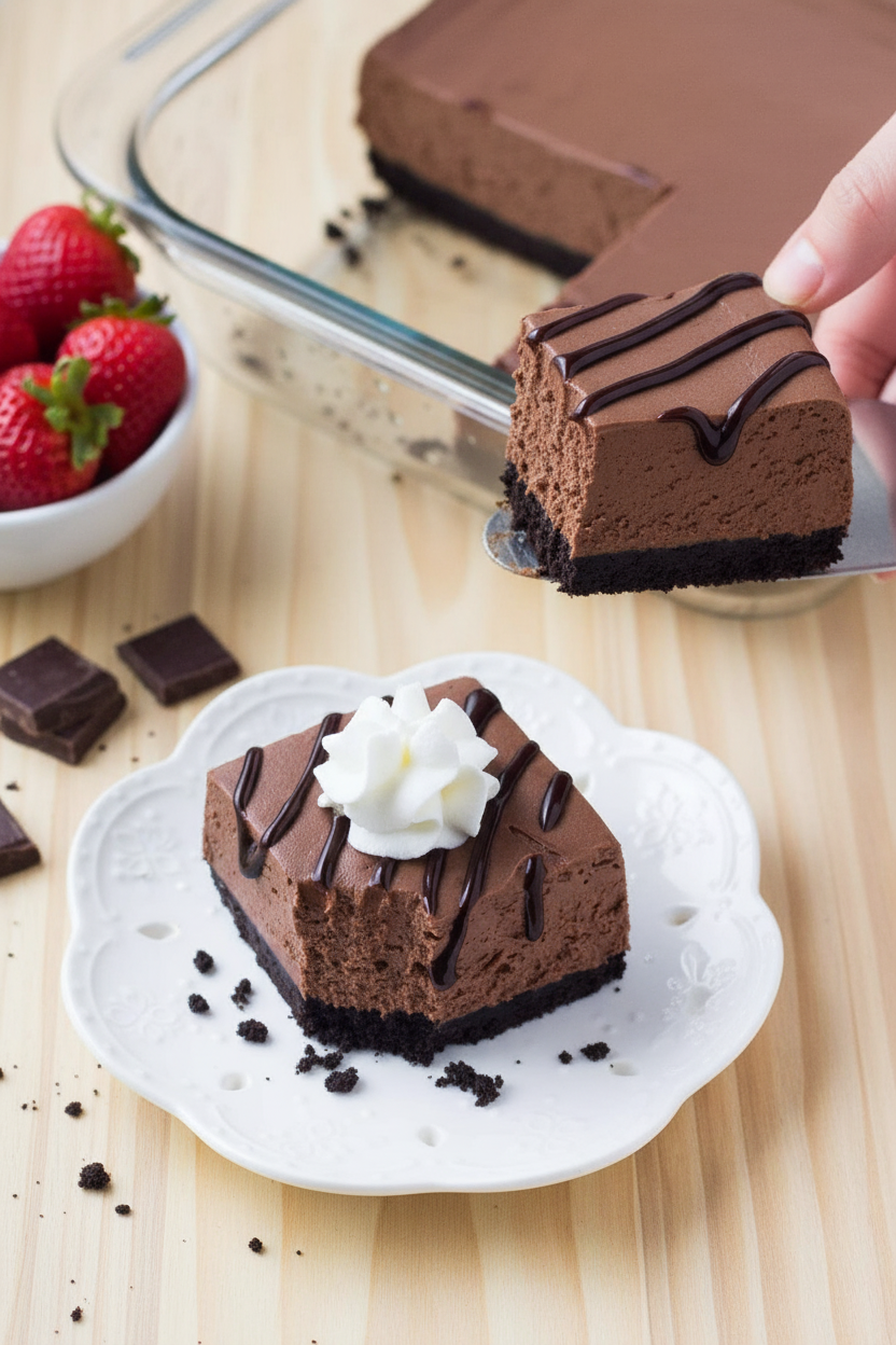 No Bake Chocolate Cheesecake