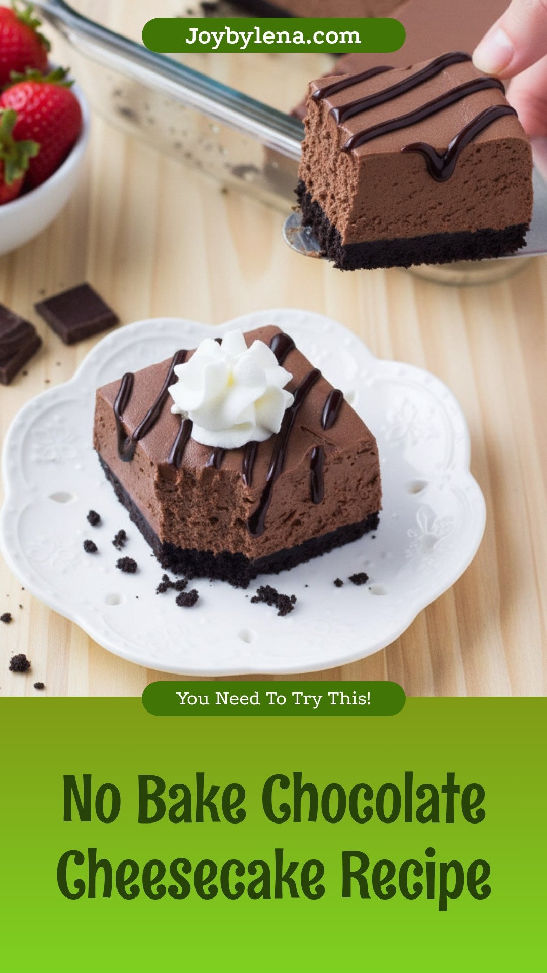 No Bake Chocolate Cheesecake