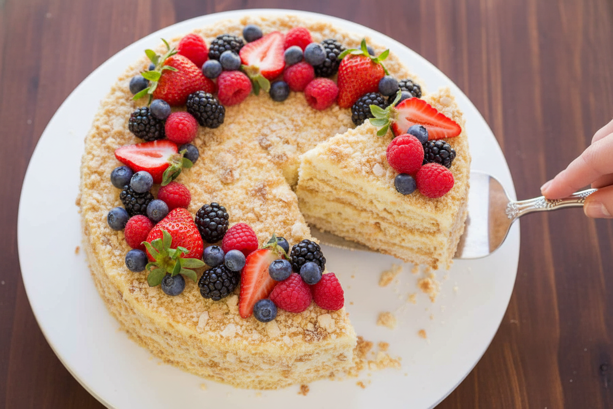 Easy No-Bake Napoleon Cake Recipe