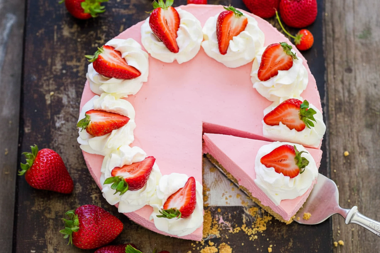 No-Bake Strawberry Cheesecake Recipe Video