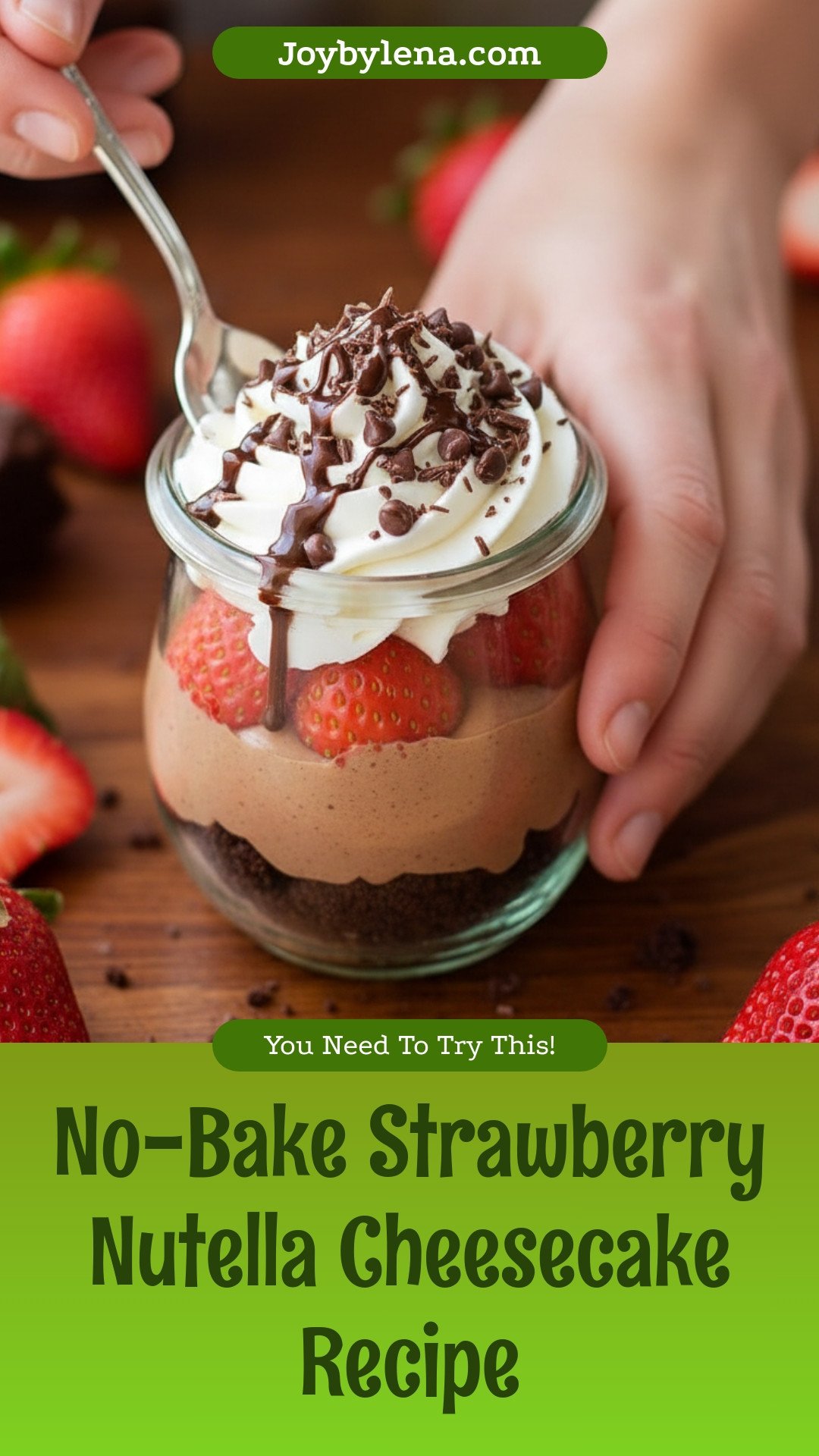 No-Bake Strawberry Nutella Cheesecakes