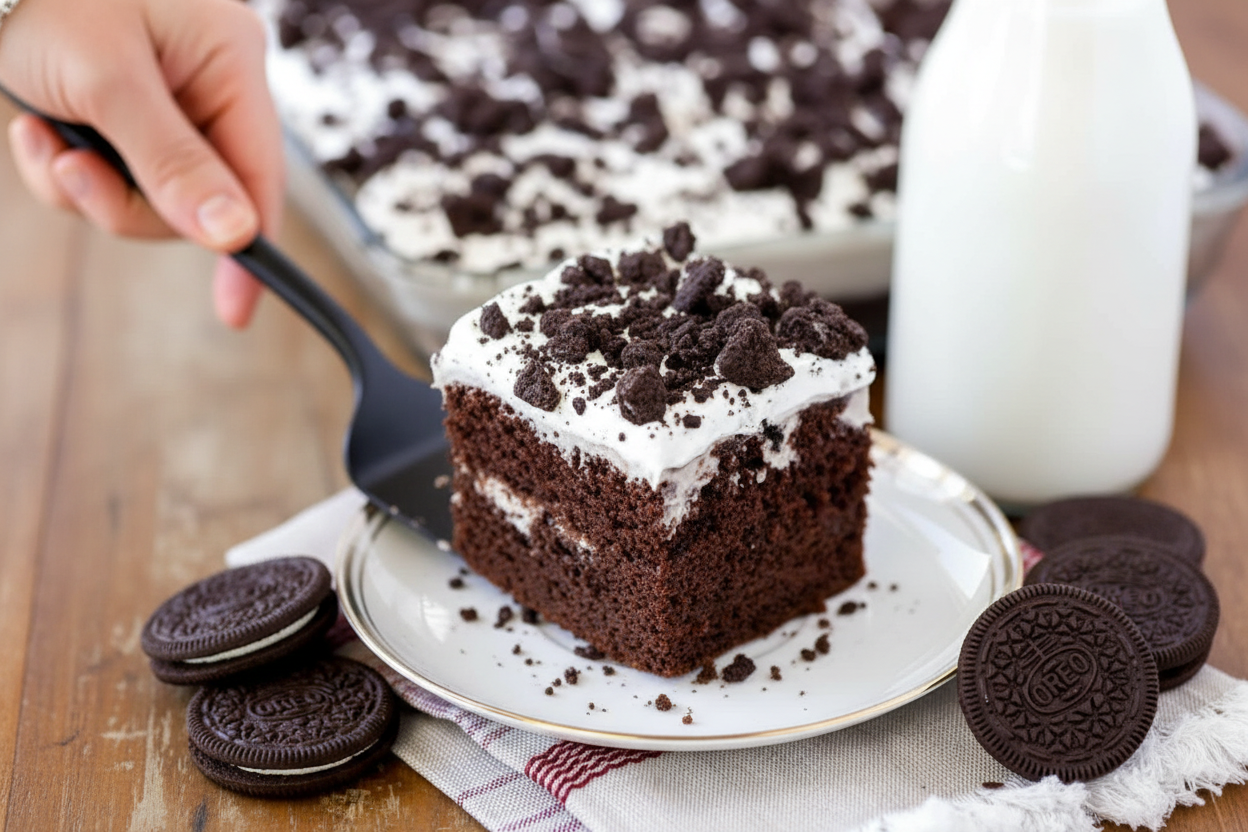 Oreo Pudding Poke Cake Recipe
