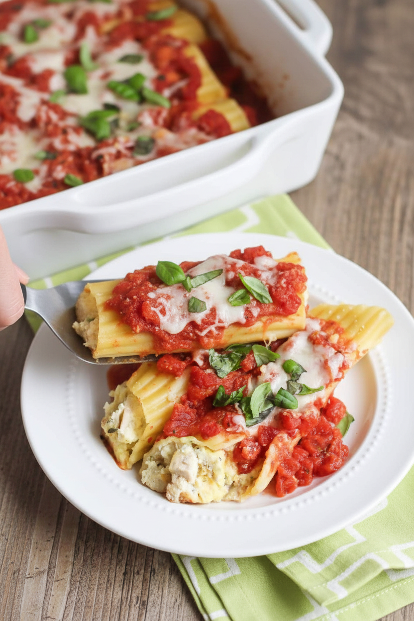 Parmesan Chicken Manicotti