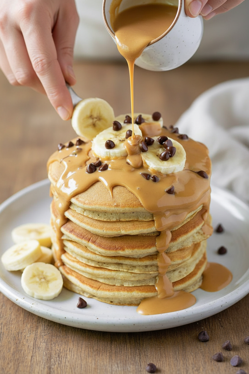 Peanut Butter Banana Pancakes
