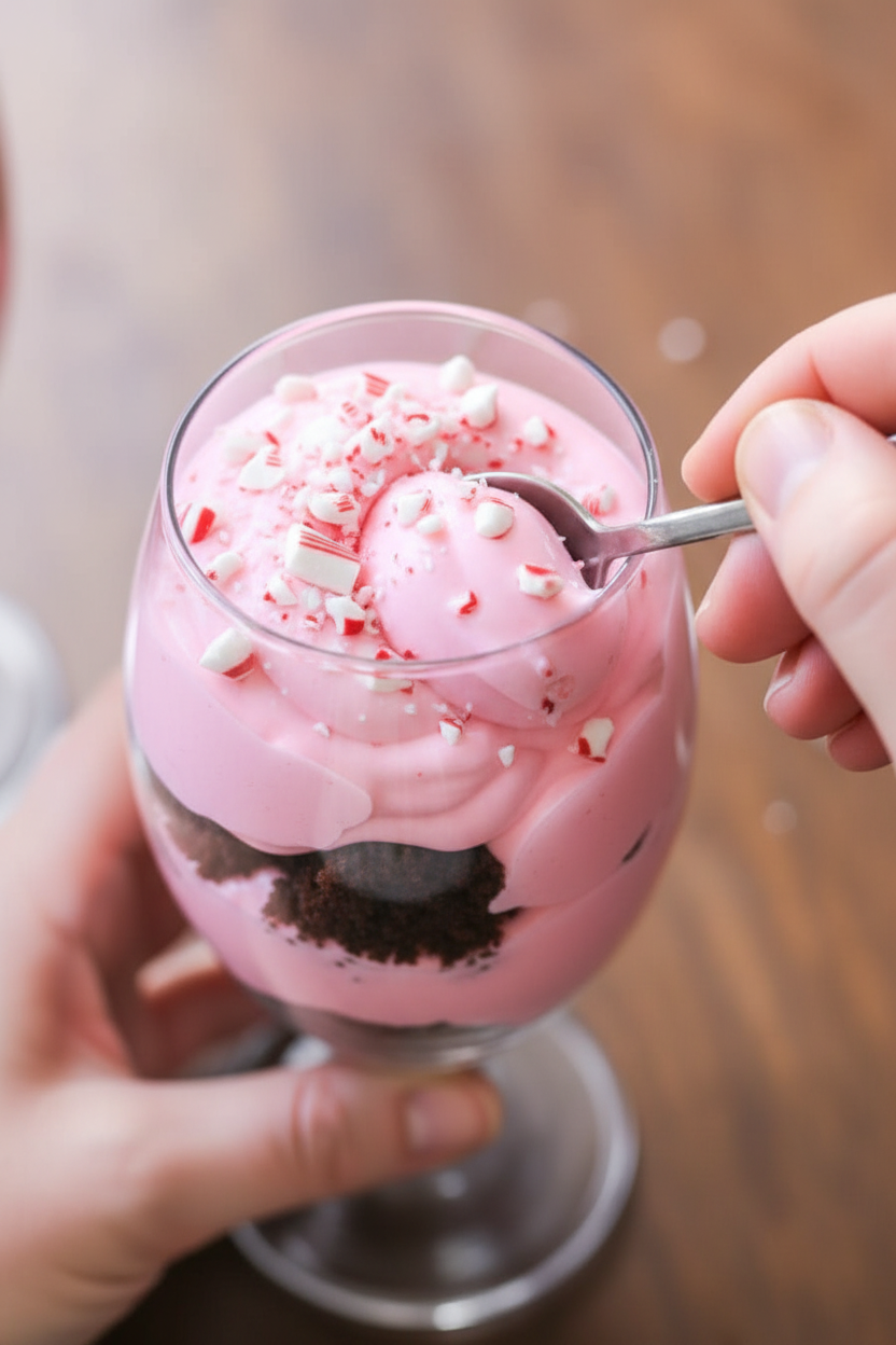 Peppermint Brownie Trifle