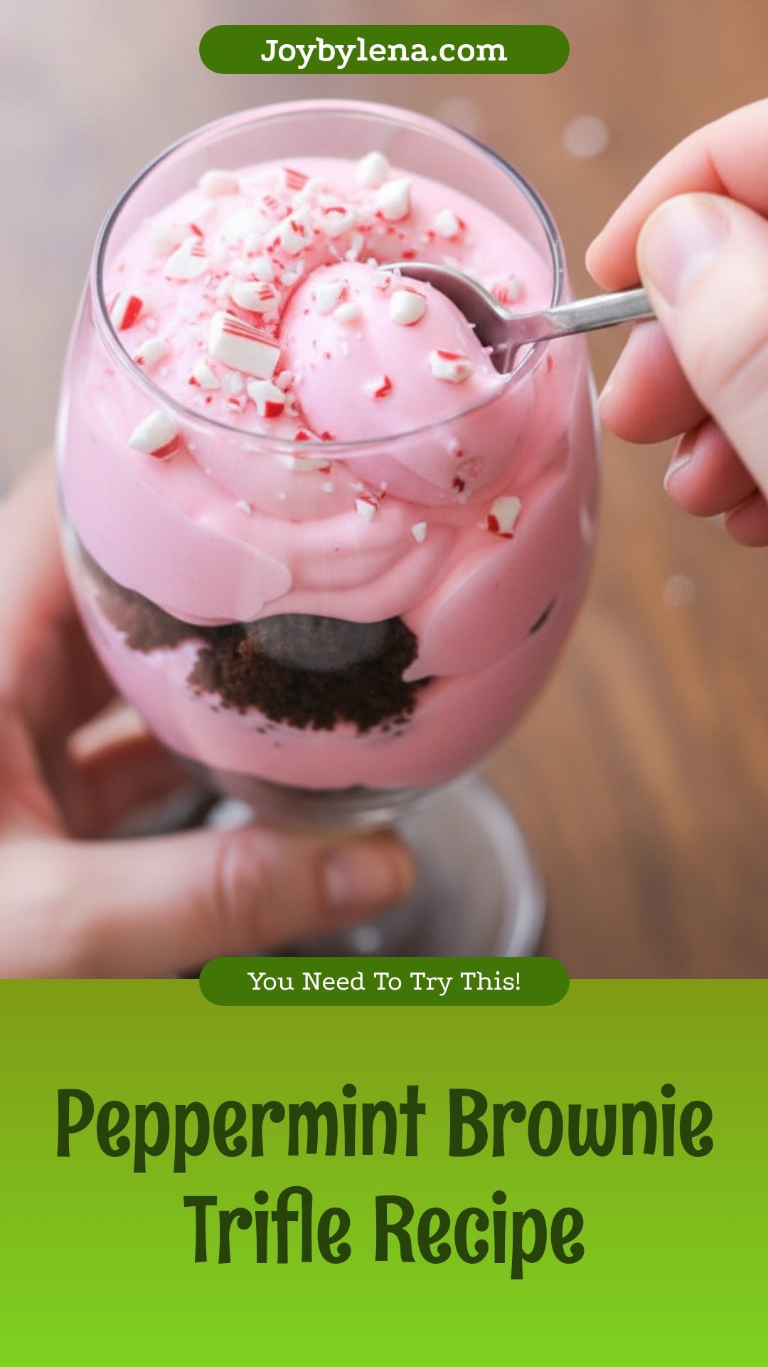 Peppermint Brownie Trifle