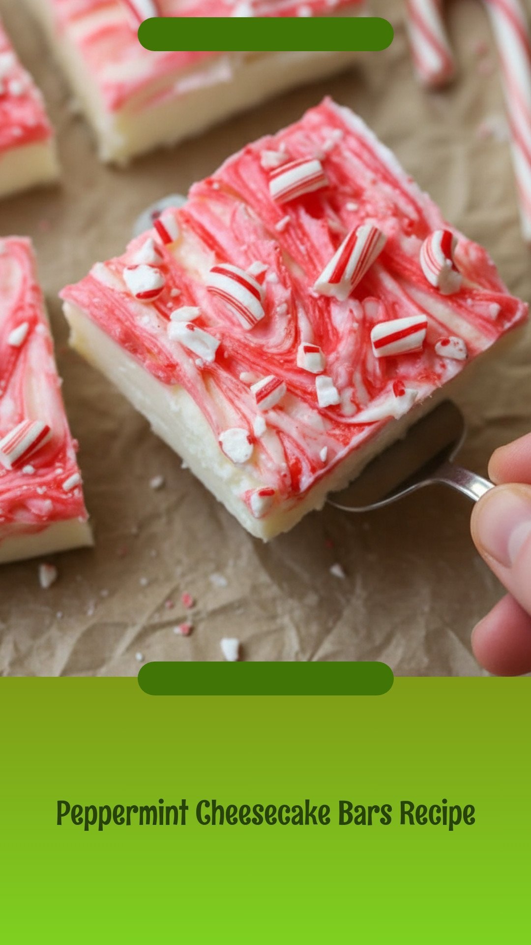 Peppermint Cheesecake Bars