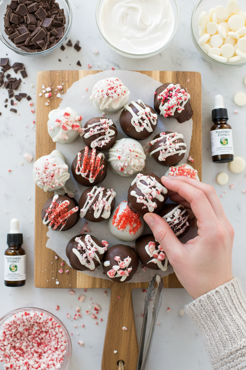 Peppermint Chocolate Truffles