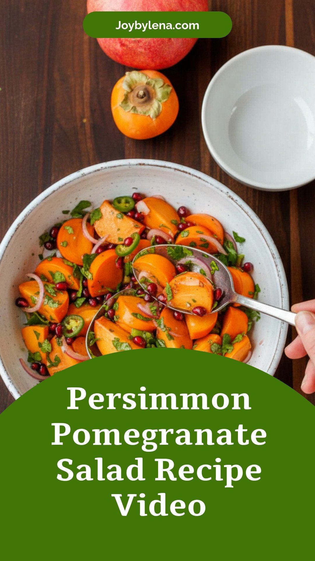 Persimmon Pomegranate Salad (VIDEO)
