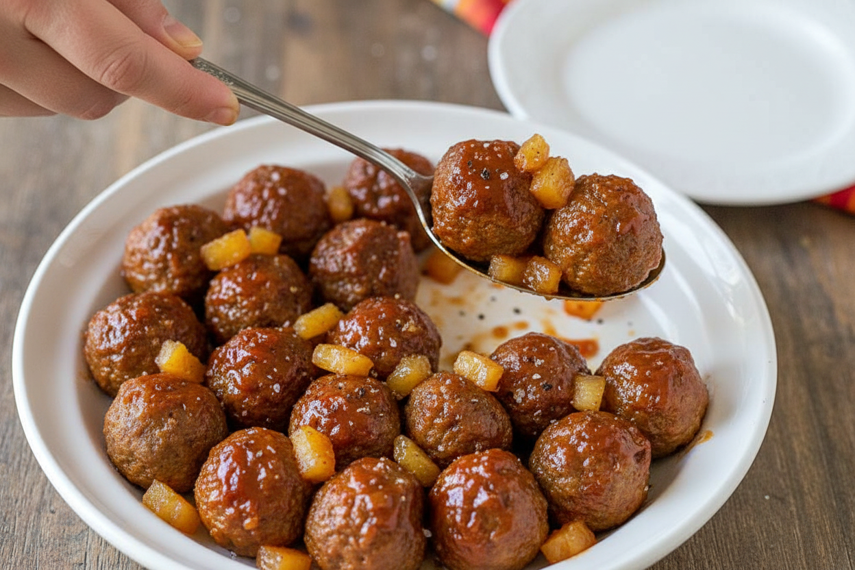 Pineapple Meatballs Recipe Sweet And Savory