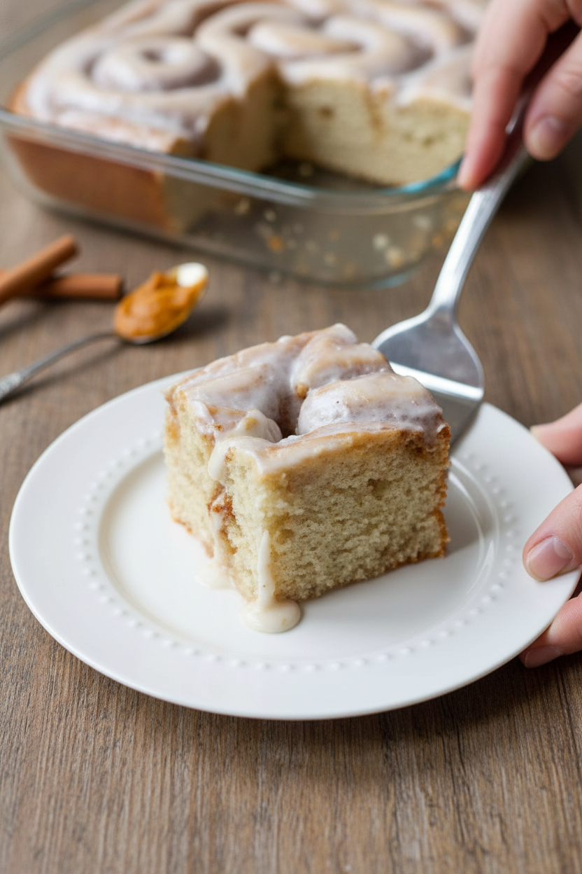 Pumpkin Cinnamon Roll Cake