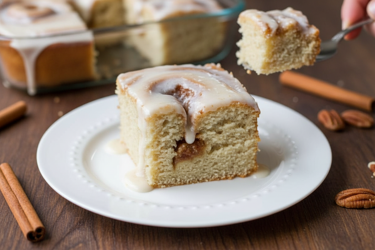 Pumpkin Cinnamon Roll Cake Recipe
