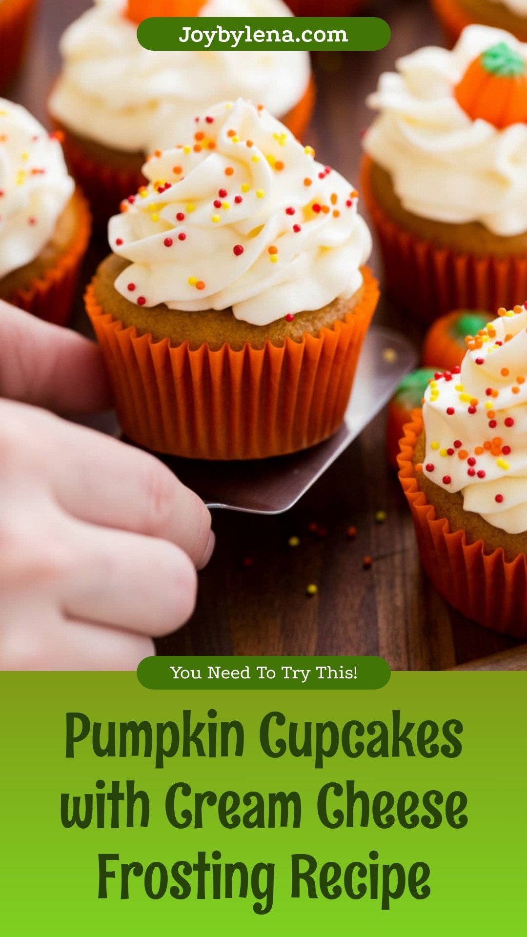 Pumpkin Cupcakes with Cream Cheese Frosting (VIDEO)