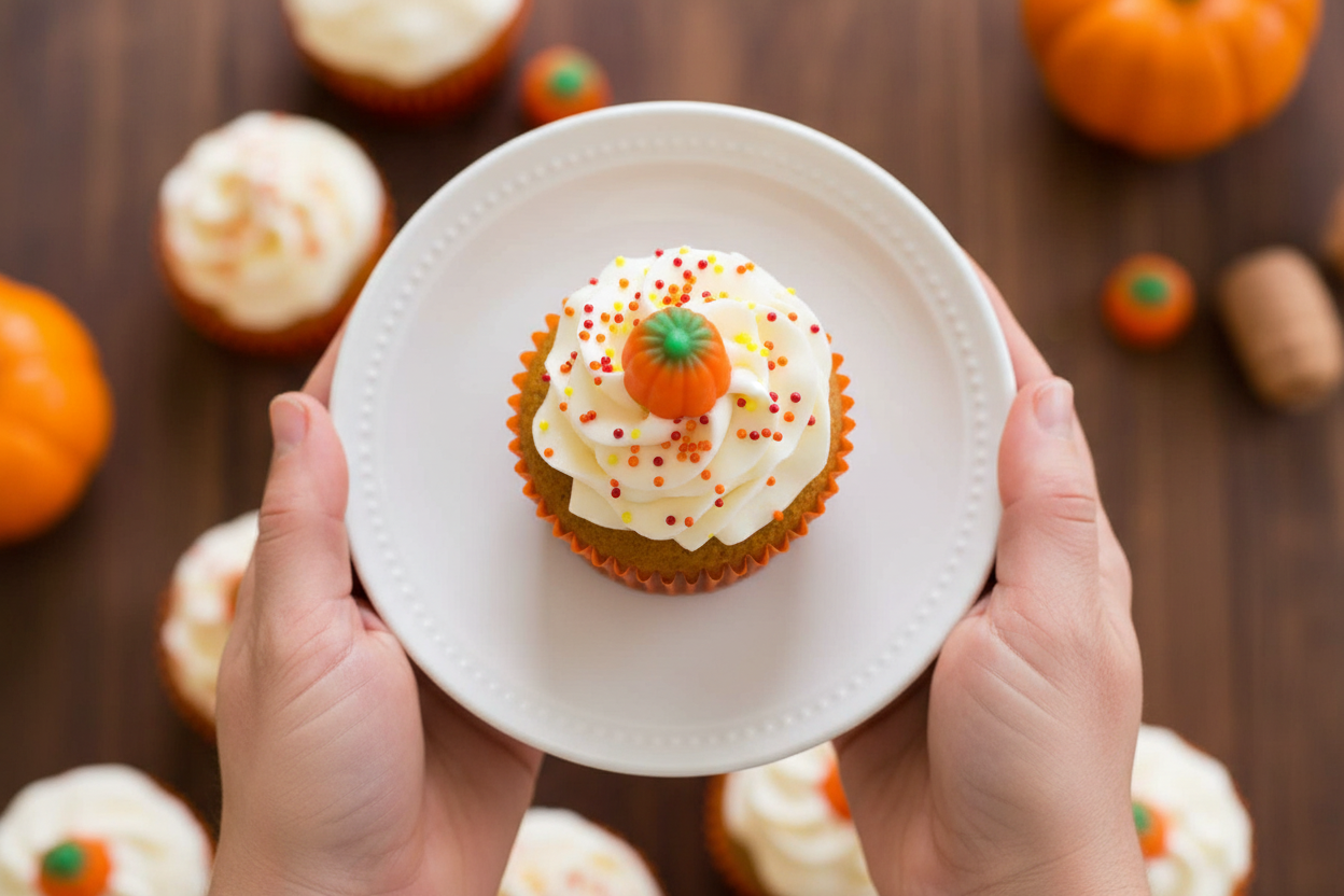 Pumpkin Cupcakes with Cream Cheese Frosting Recipe