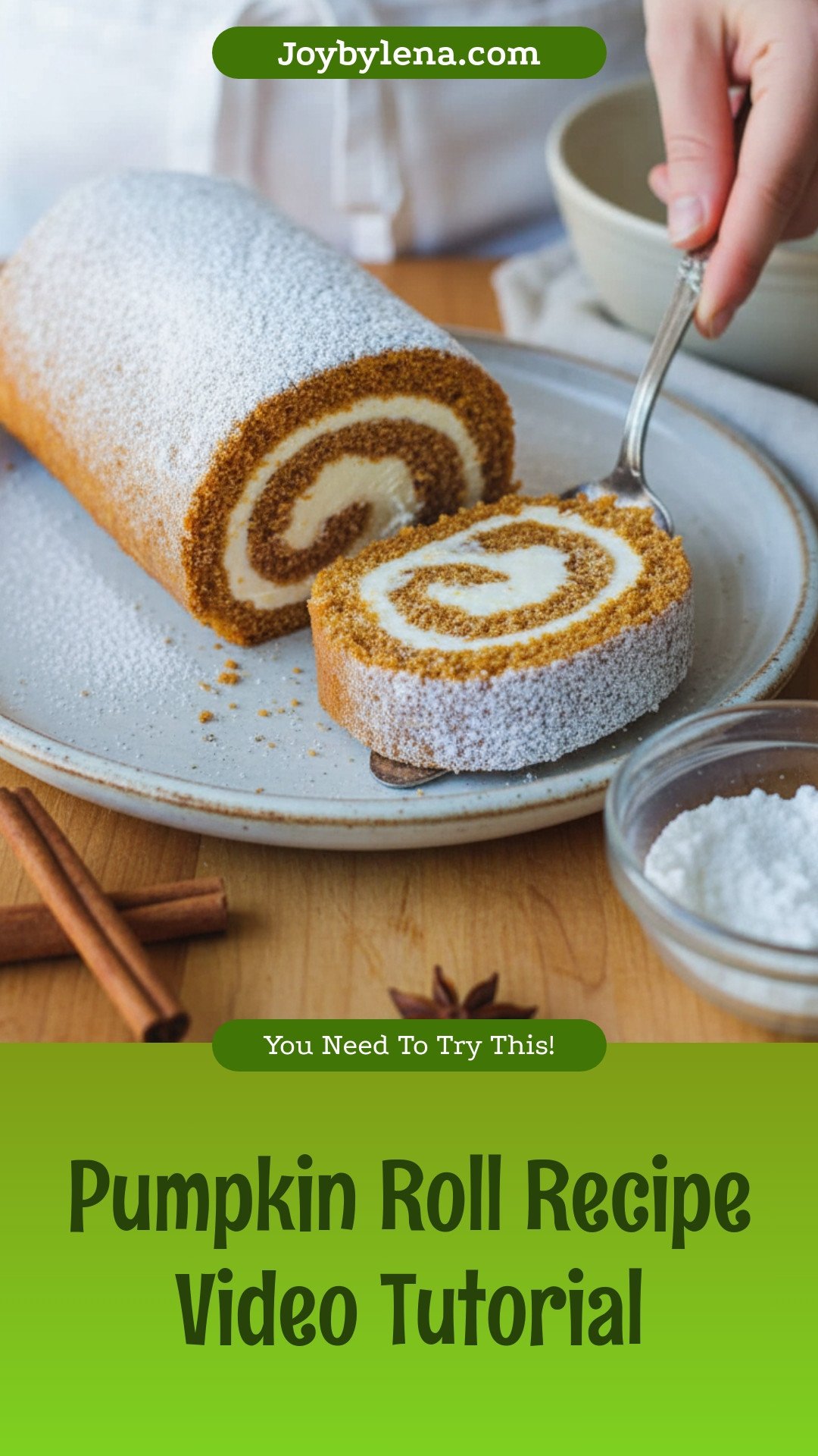 Pumpkin Roll Recipe (VIDEO)