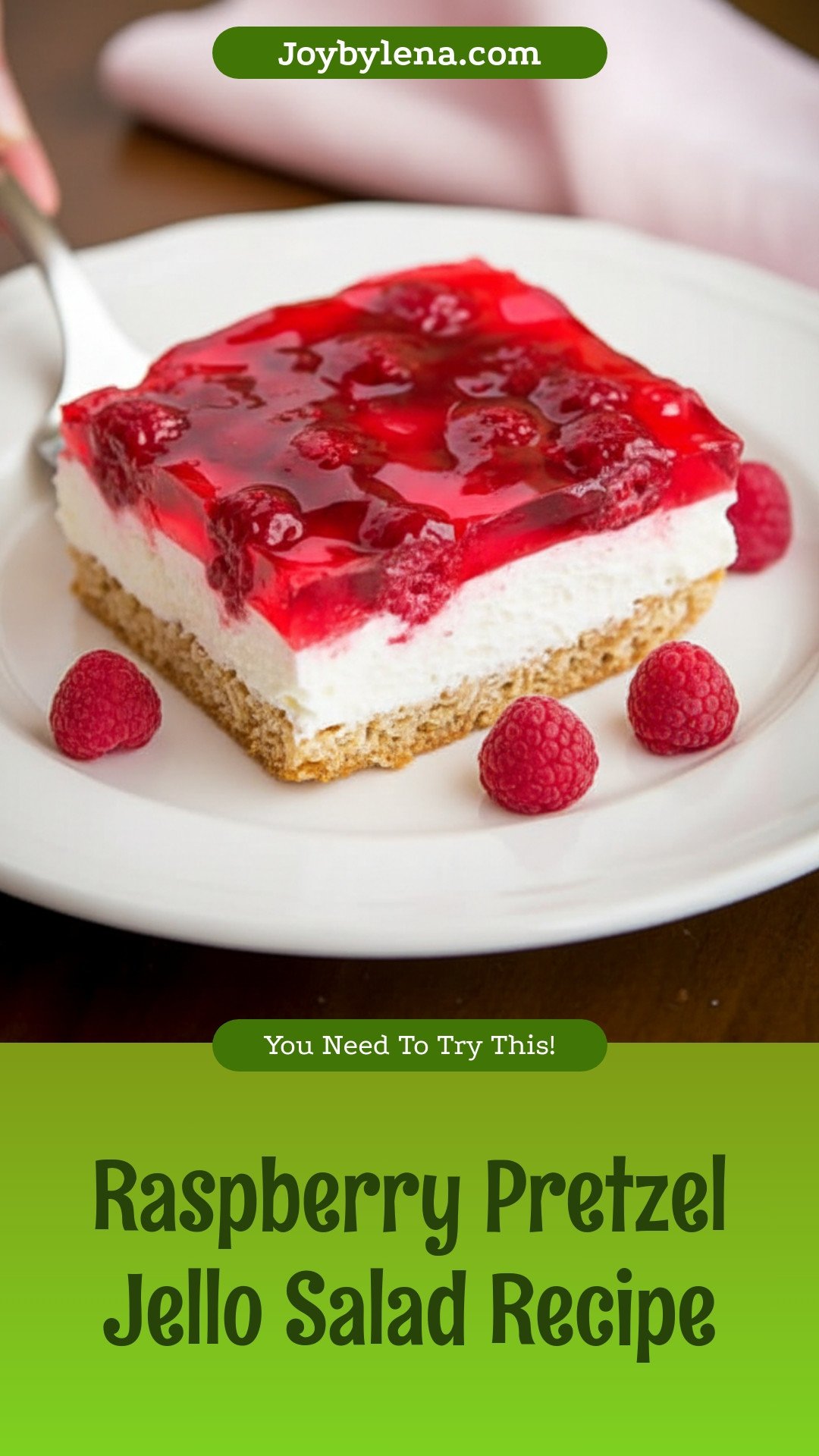 Raspberry Pretzel Jello