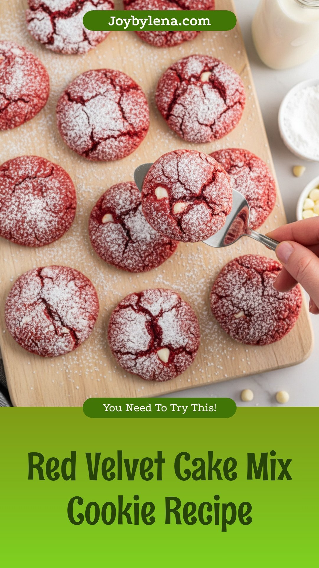 Red Velvet Cake Mix Cookies