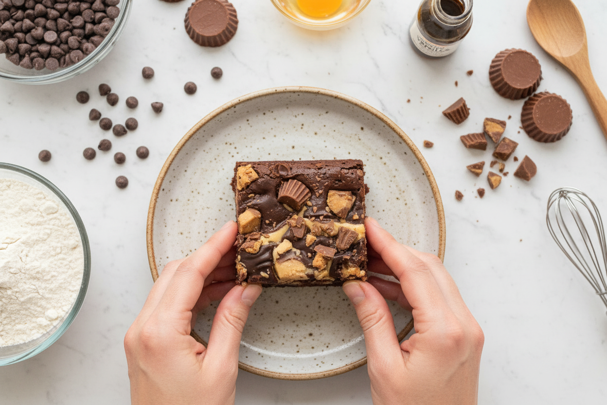 Reese’s Peanut Butter Cup Brownies Recipe