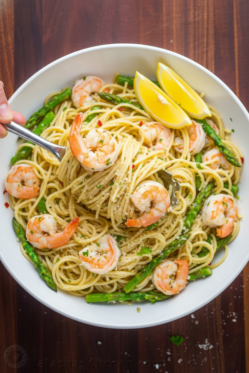 Shrimp Scampi Pasta Recipe (VIDEO)