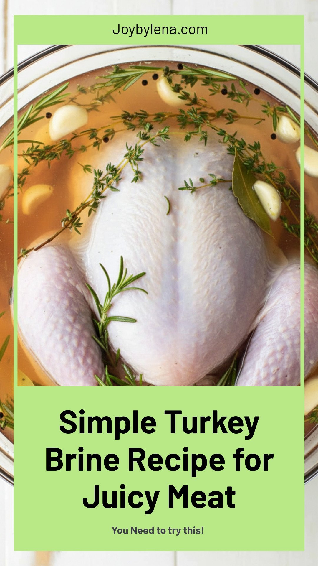 Easiest Turkey Brine