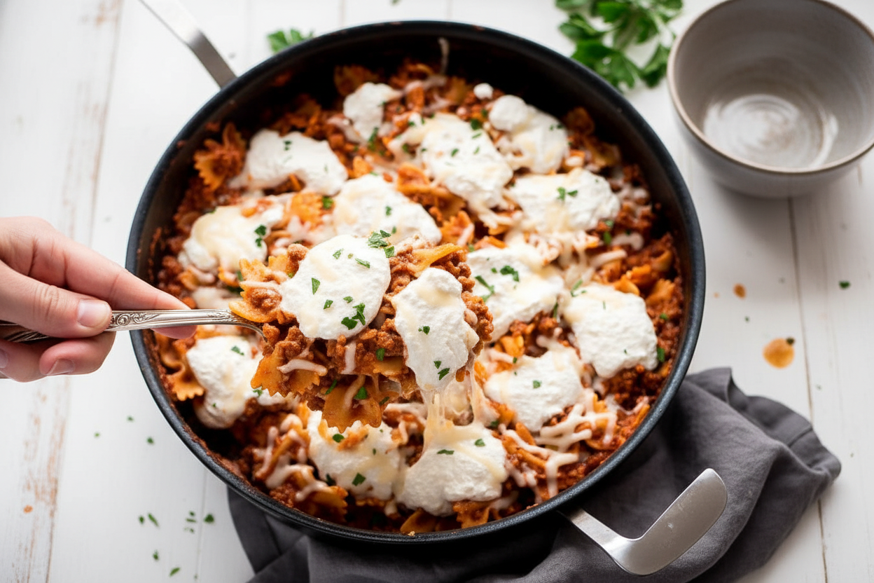 Skillet Lasagna Easy One Pan Recipe