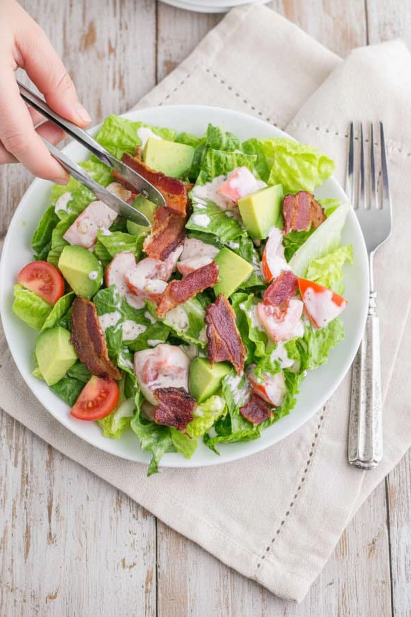 Skinny BLT Salad with Avocado