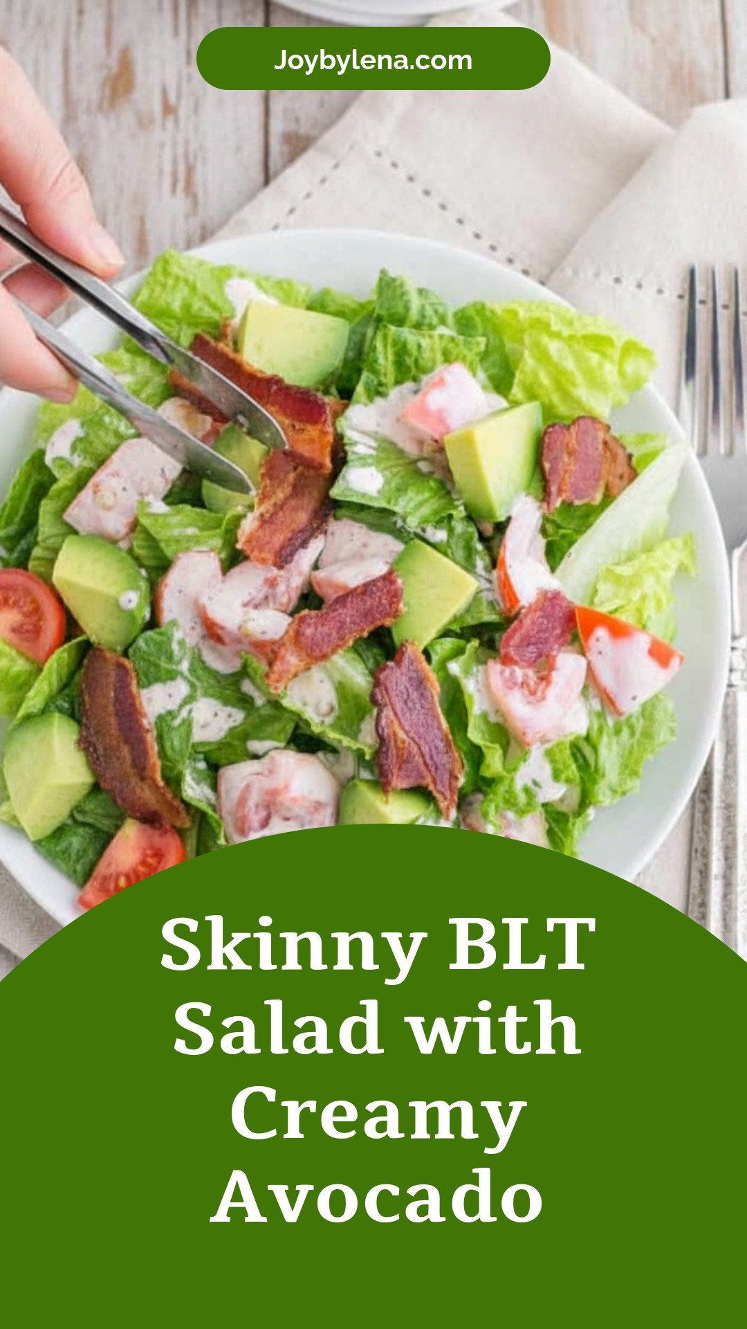Skinny BLT Salad with Avocado