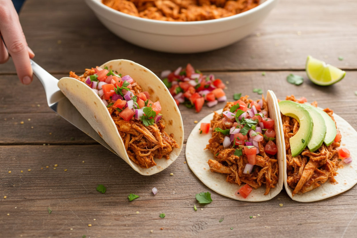 Easy Slow Cooker Chicken Tacos Recipe